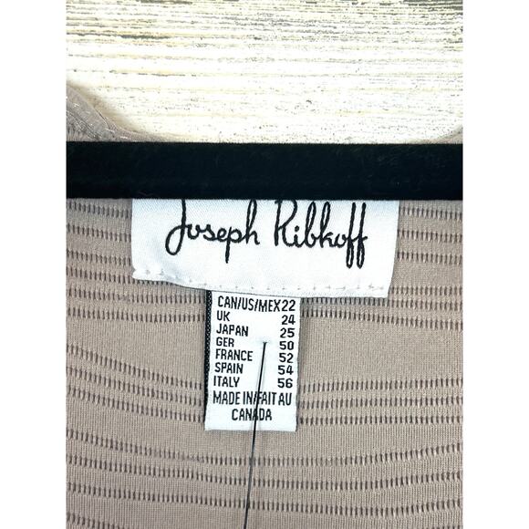 Joseph Ribkoff Women’s 22 Beige Ruched Midi Cocktail Evening Dress NWT Designer - Picture 4 of 9
